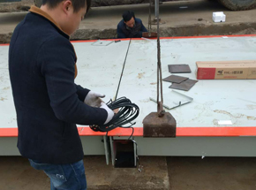 罗山县五里镇干混砂浆SCS-200T地磅