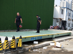 中建五局石家庄永威枫林苑二期100吨地磅
